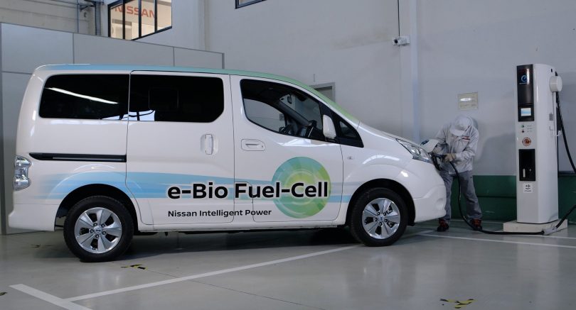Nissan e-NV200 mit Bioethanol-Brennstoffzelle