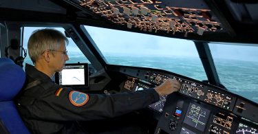 Landeanflug im Airbus-Simulator