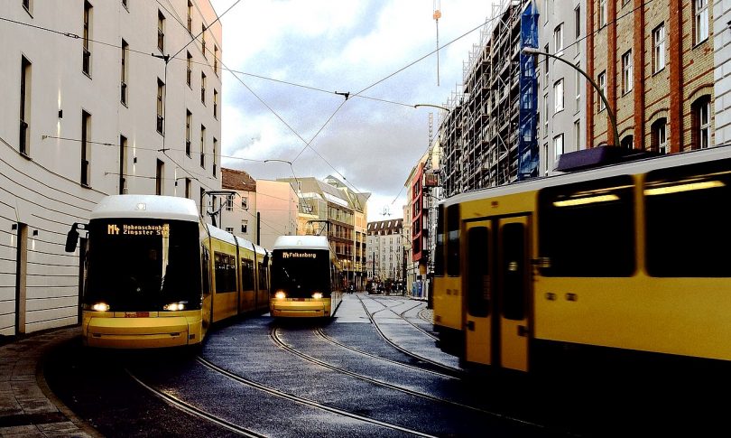 Tram in Berlin.