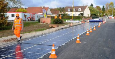 Solarstraße im Bau
