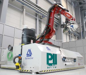 Mobiler CNC-Roboter für die Bearbeitung von CFK-Großstrukturen