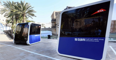 Next Future Transportation pods for Dubai