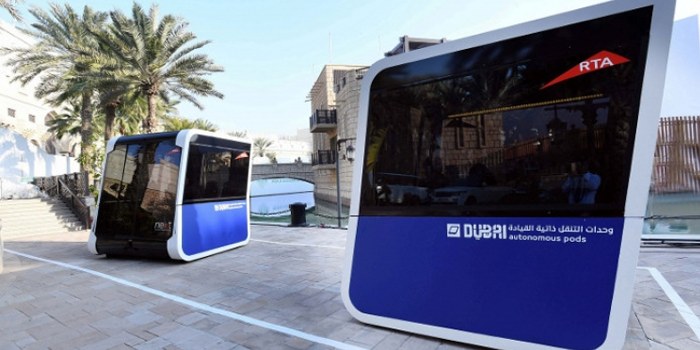 Next Future Transportation pods for Dubai
