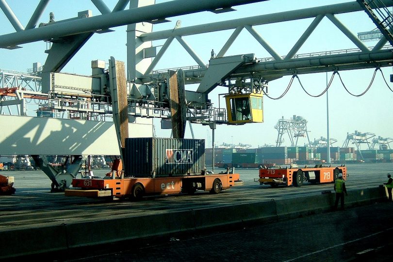 Automatische Containerbrücken, Hafen Rotterdam