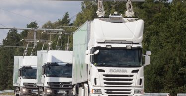 Oberleitungs-LKW auf der eHighway Teststrecke