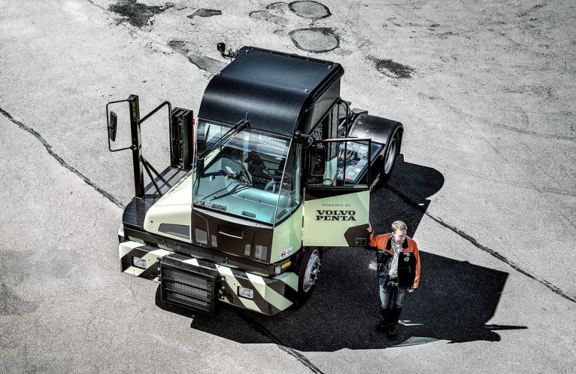 emission-free terminal tractor featuring a Volvo Penta electric driveline