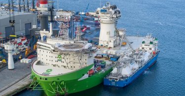 offshore installation vessel Orion fuelled for the first time with LNG