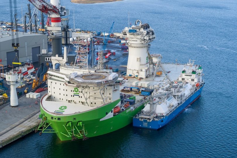 offshore installation vessel Orion fuelled for the first time with LNG