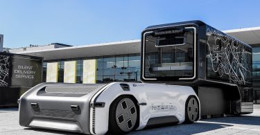 Prototyp des futuristischen Fahrzeugkonzepts U-Shift