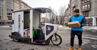 ONO-E-Cargobike bei Hermes in Berlin