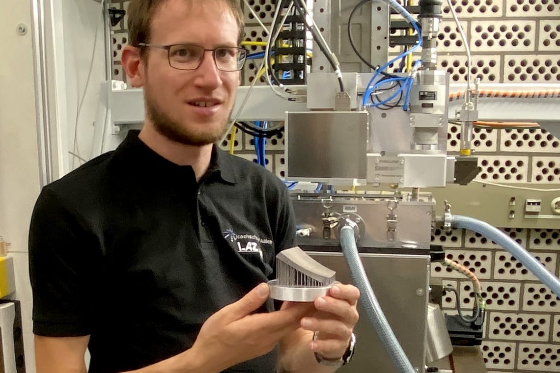LAZ der HS Aalen optimiert 3DDruck von Metallteilen