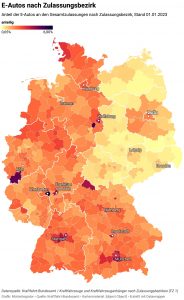 Autonation im Wandel – Eine Studie zur E-Mobilität in Deutschland – Karte